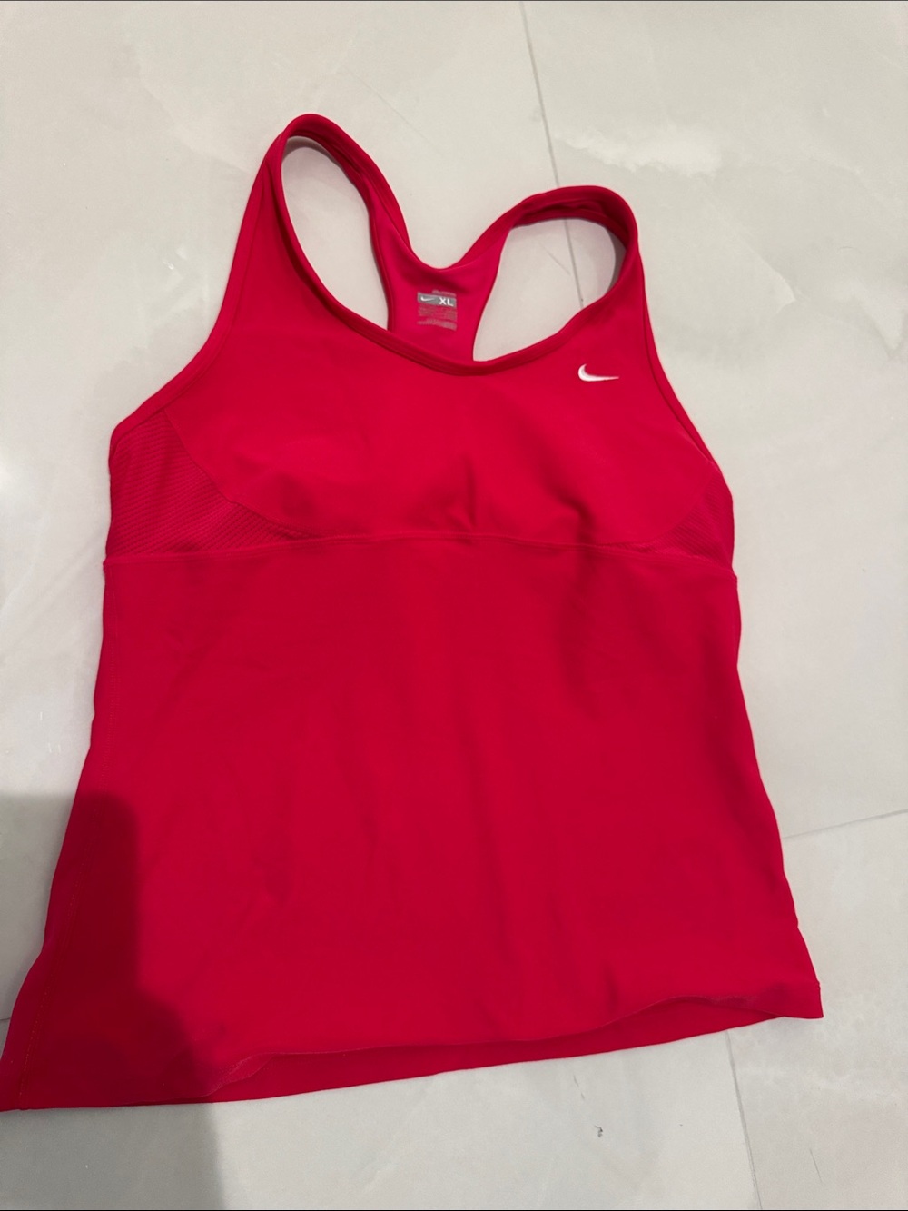 Nike Cherry red workout tank, built in bra